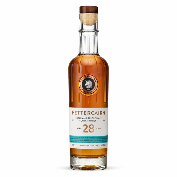 Fettercairn 28 Year Old Highland single malt Scotch whisky bottle, 700ml.