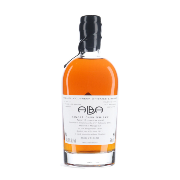 Michel Couvreur Alba Chapter II 2002 single malt whisky bottle.