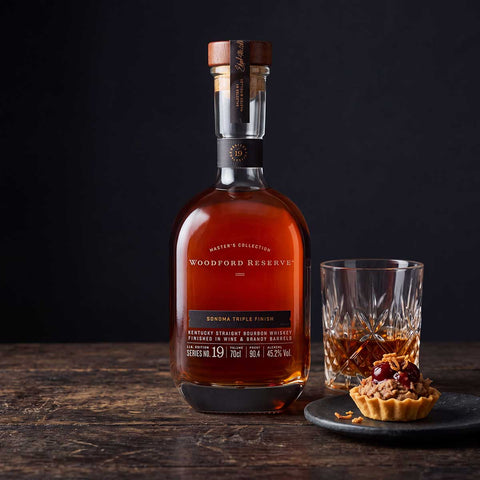 Woodford Reserve Sonoma Triple Finish with smoked duck rillette tartlet