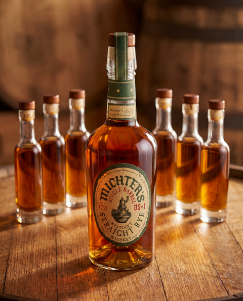 Michter's US1 Single Barrel Rye Bottle + Tasting Samples