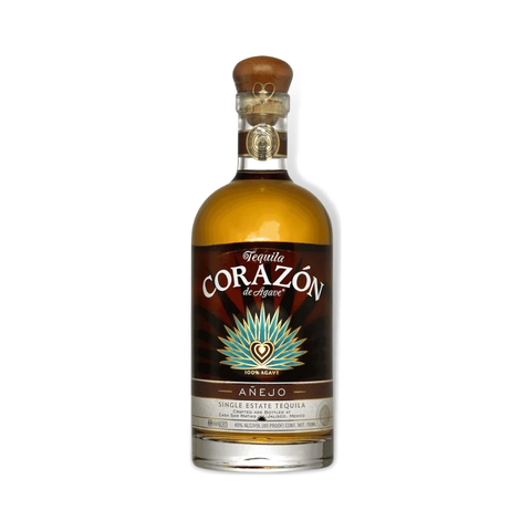 Corazon Anejo 700ml single estate 100 percent blue agave tequila bottle
