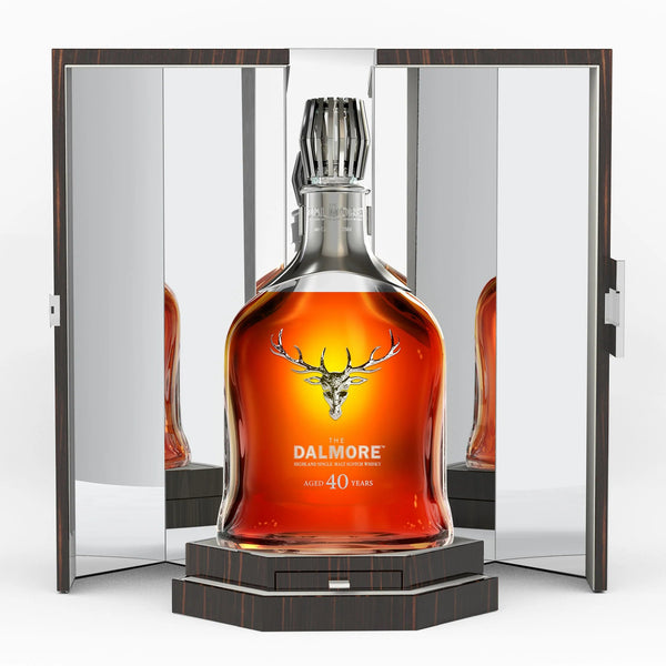 Dalmore 40 Year Old 2023 Release bottle against neutral background