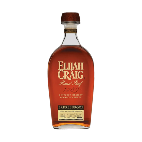 Elijah Craig Barrel Proof Batch B523 bourbon bottle against white background