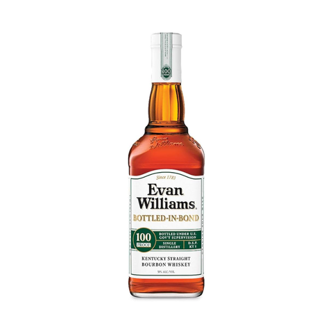 Evan Williams Bottled-in-Bond bourbon bottle, 700ml.
