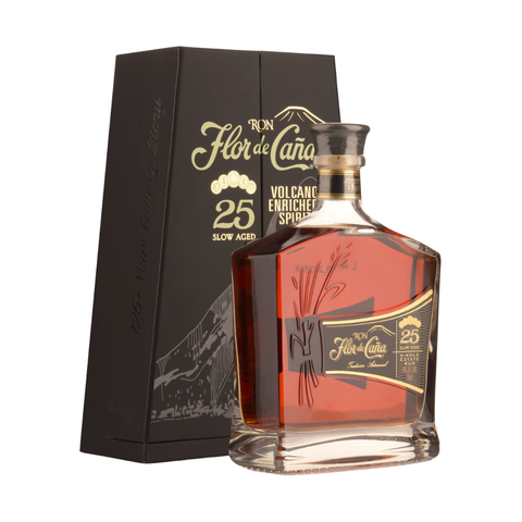 Flor de Caña 25 Year Old Rum bottle, 700ml, 40% ABV.