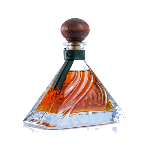 Flor de Caña 35 Year Old Rum 100ml decanter with wooden stopper and leather necker