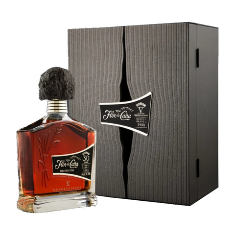 Flor de Caña V Generaciones 30 Year Old Single Barrel Rum bottle, 700ml.