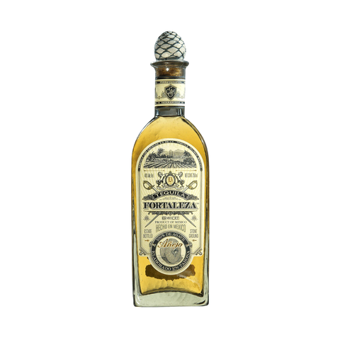 Fortaleza Añejo Tequila bottle, 750ml, 40% ABV.