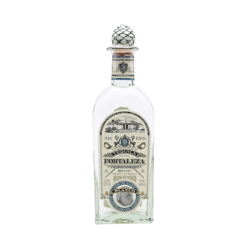 Fortaleza Blanco tequila bottle, 750ml, 40% ABV.