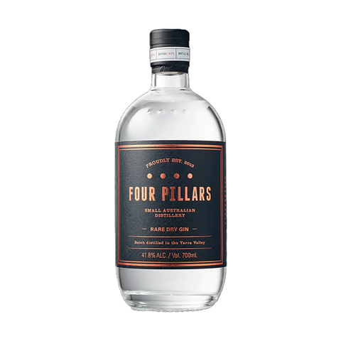 Four Pillars Rare Dry Gin 700ml bottle on white background.