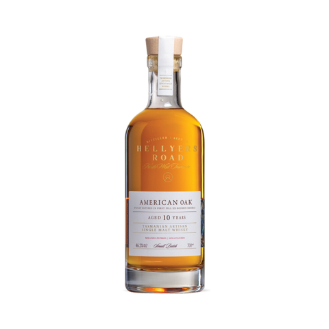 Hellyers Road American Oak 10 Year Old Tasmanian Single Malt 700mL bottle