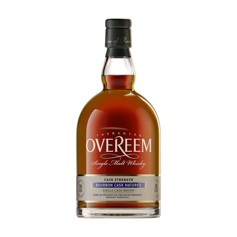 Overeem single malt whisky bottle, bourbon cask matured, 700ml, 60% abv.