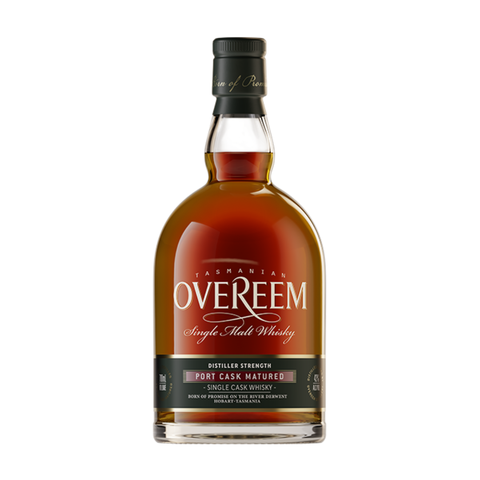 Overeem Port Cask Matured Single Malt Whisky bottle, 700ml, 43% ABV.