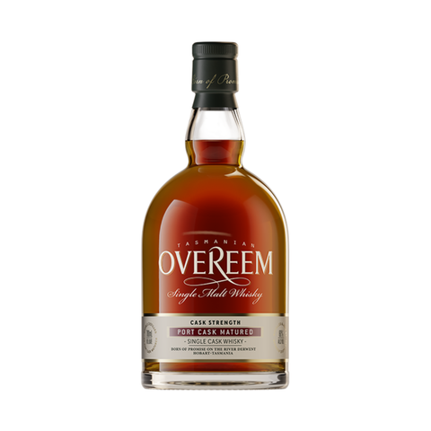 Overeem Port Cask Matured Cask Strength Single Malt Whisky bottle, 700ml, 60% ABV.