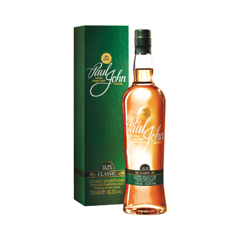 Paul John Classic Select Cask 700ml Indian single malt whisky bottle with gift box