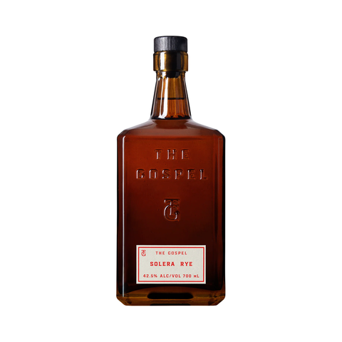 The Gospel Solera Rye Whiskey 42.5% 700ml bottle, Australian solera-aged rye