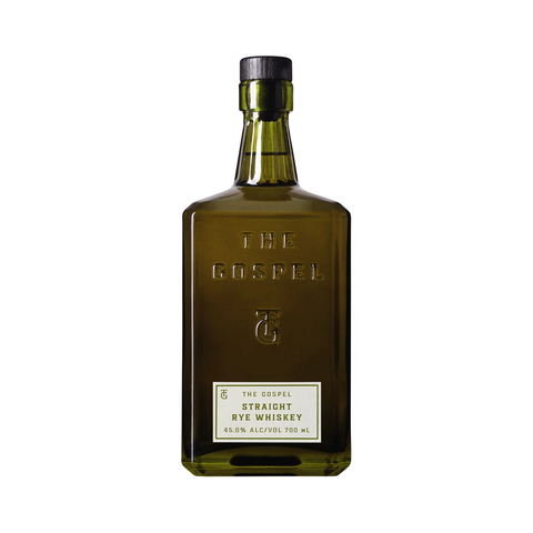 The Gospel Straight Rye Whiskey 45% 700ml bottle, Australian straight rye